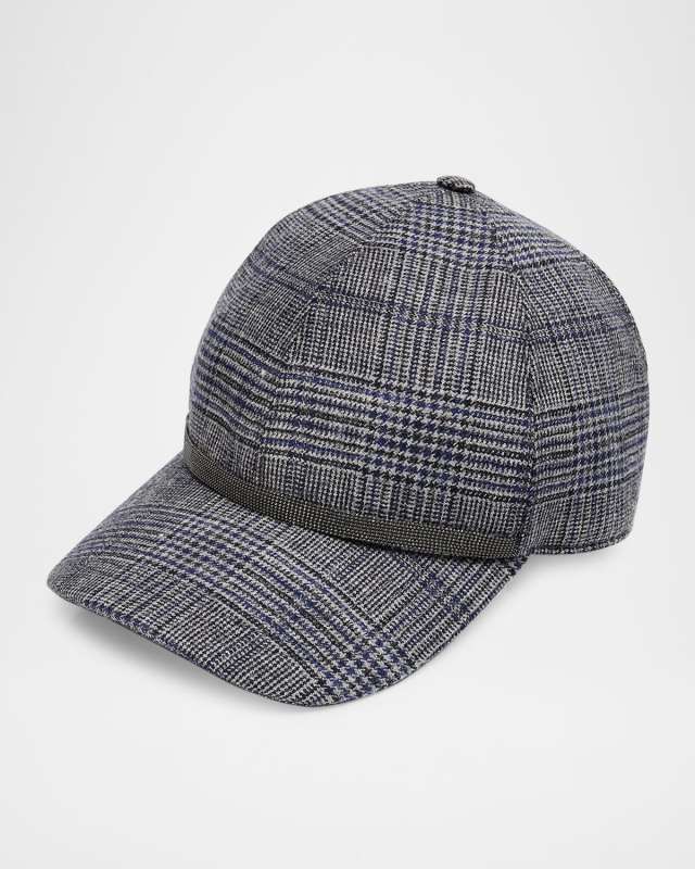 Prince Of Whales Wool Baseball Cap With Monili Tri